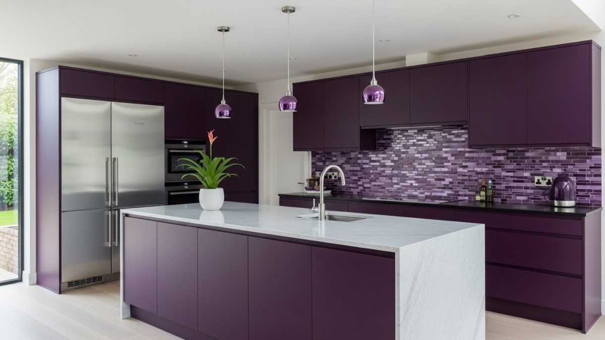 Kolor bakłażanowy w kuchni