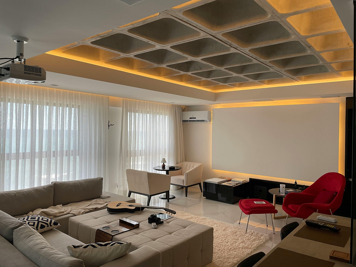 Nowoczesny salon bez telewizora