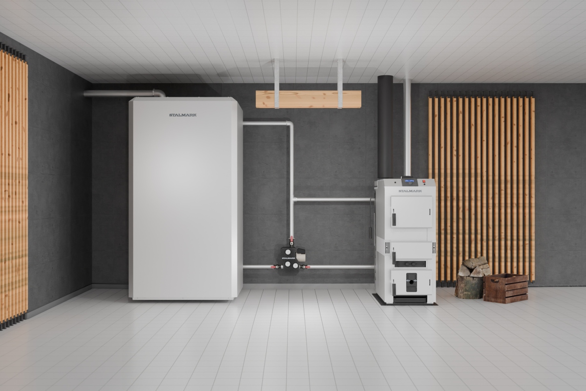 Instalacja kotła zgazowującego drewno Stalmark 5 klasy z buforem i Laddomatem – kompletne wyposażenie, kwalifikacja do dofinansowania