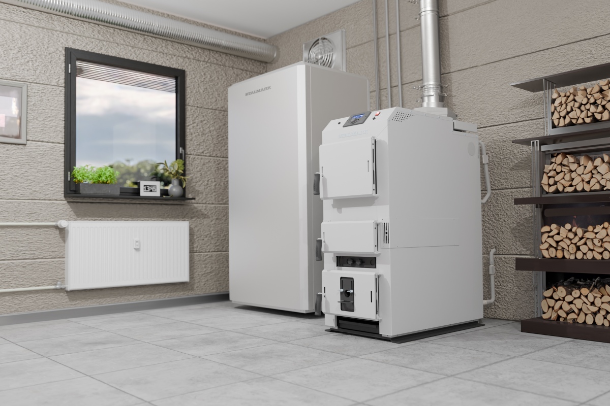 Kocioł zgazowujący drewno Stalmark 5 klasy z buforem ciepła – nowoczesna kotłownia, wysoka sprawność, możliwość dofinansowania