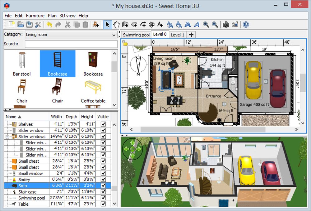 sweet home 3d zalety, sweet home 3d program do aranżacji, jak używać sweet home 3d