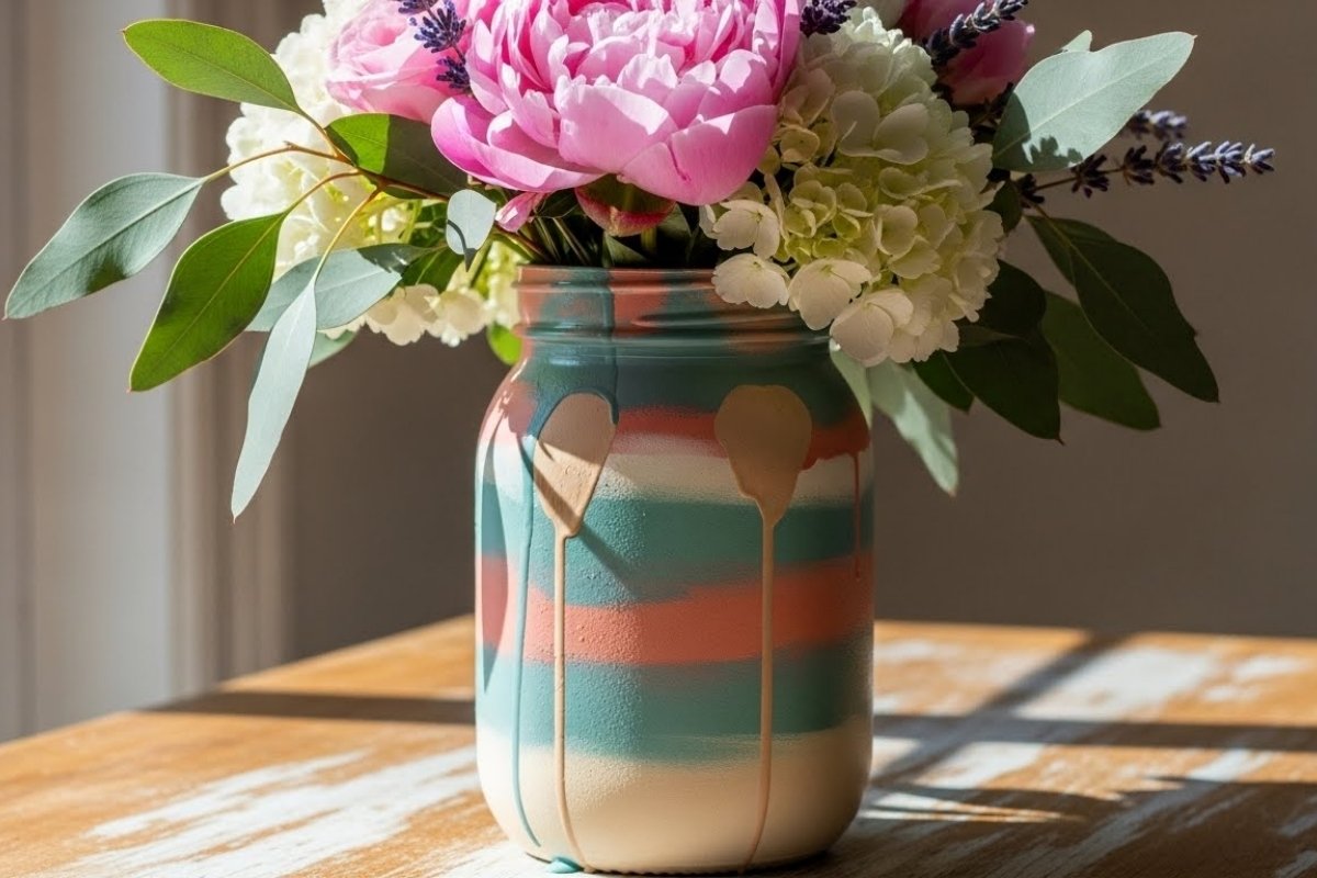 Inspirujące aranżacje wazonów DIY ze słoików