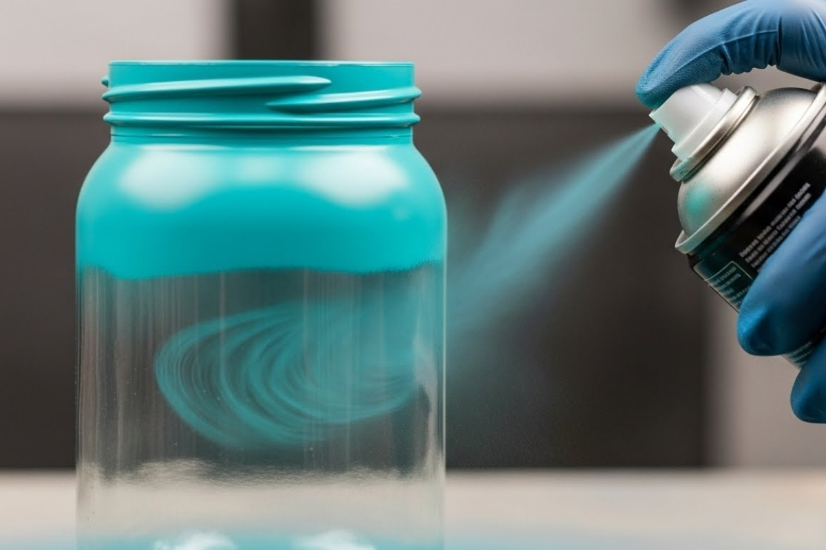 Słoiki dekorowane farbą w sprayu - inspiracje