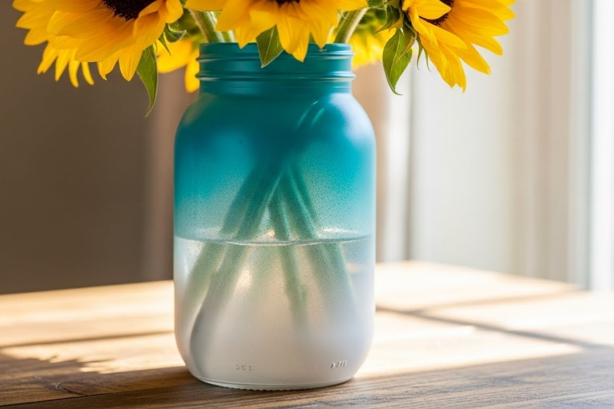 Malowane sprayem słoiki-wazony - jak o nie dbać?