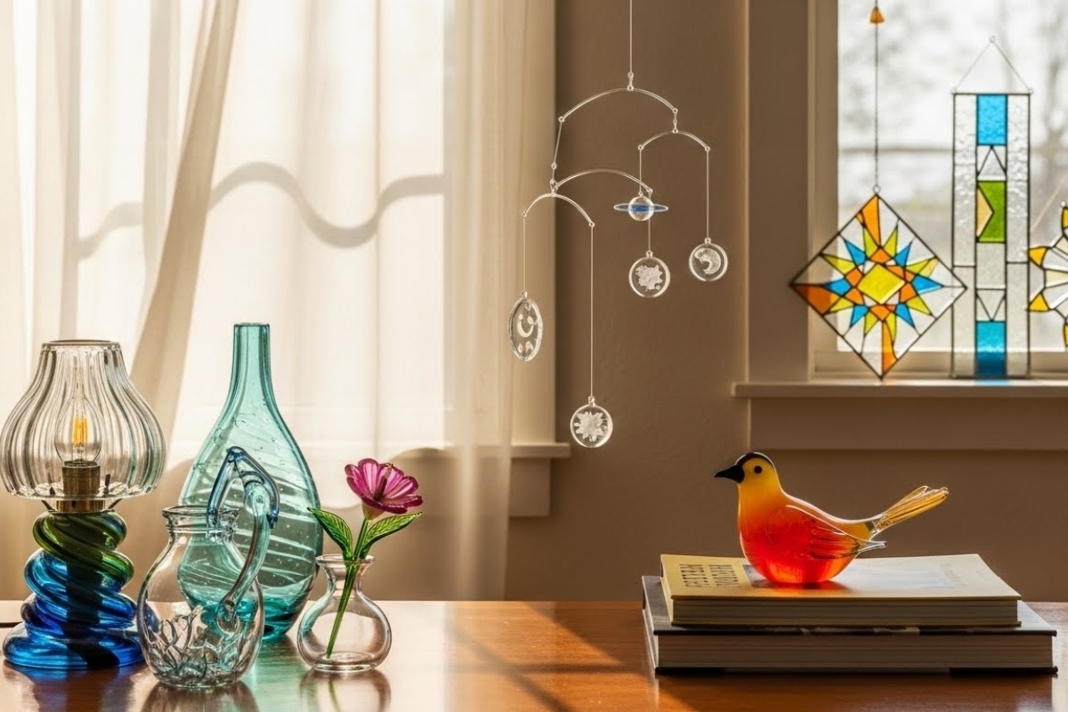 Kolorowe szkło we wnętrzach