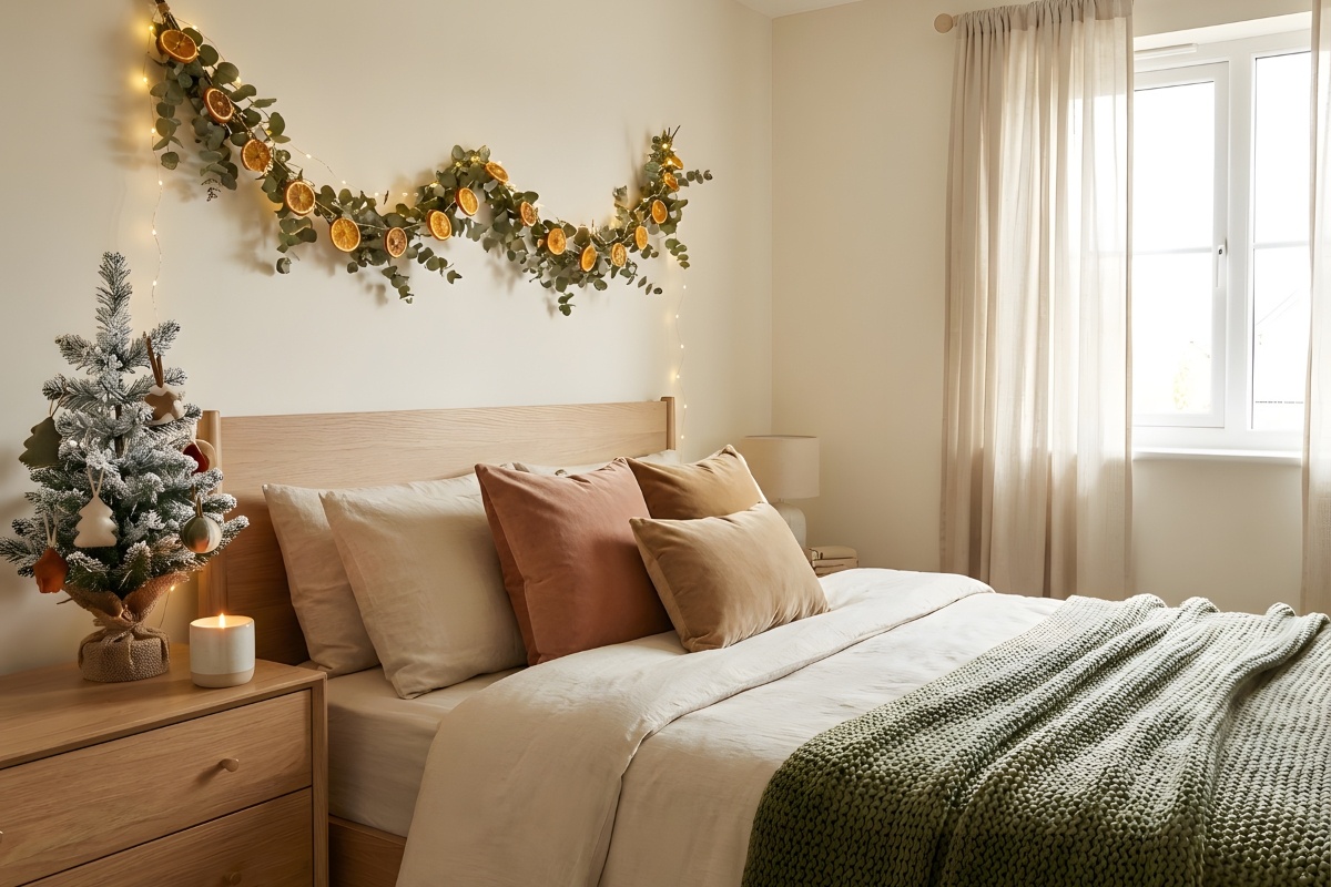 Sypialnia w czasie świąt