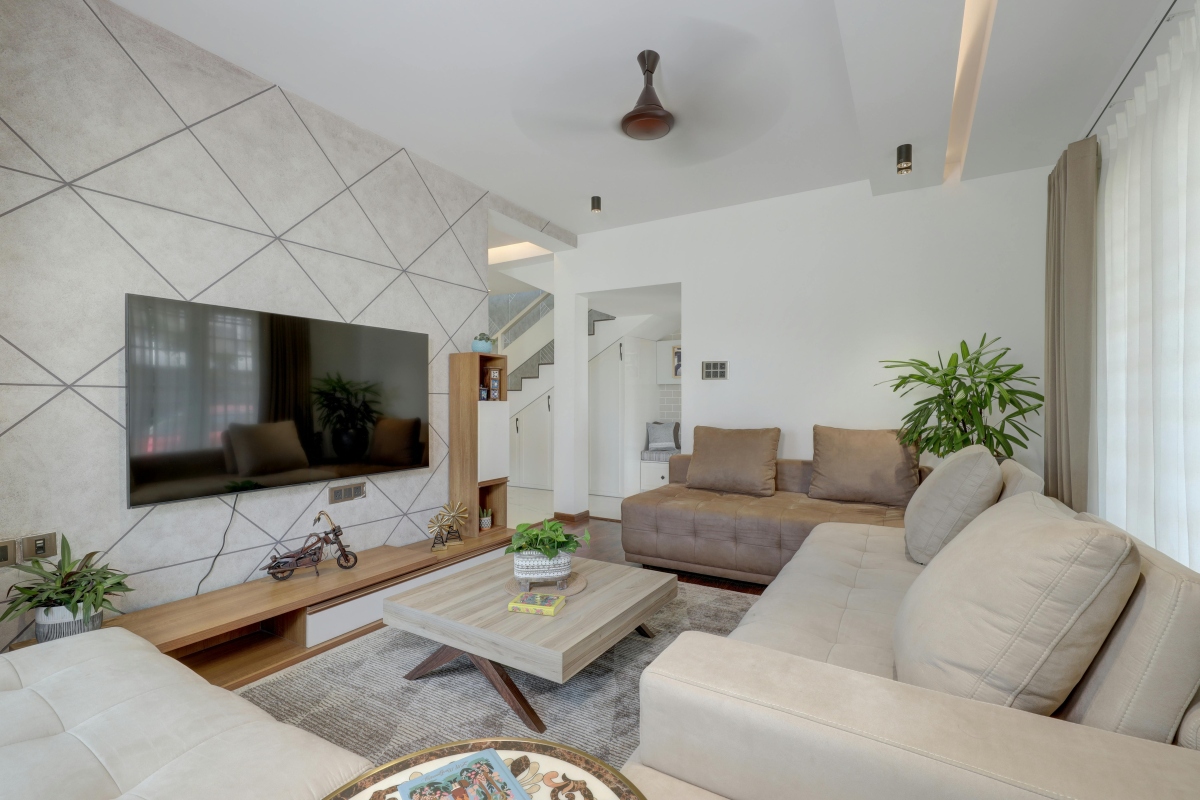 Elegancki salon w szlachetnych barwach