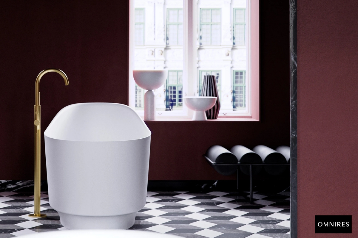 OMNIRES Y Bateria wannowa złoty szczotkowany