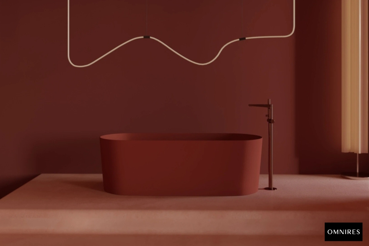 OMNIRES M Wanna wolnostojąca terracotta mat