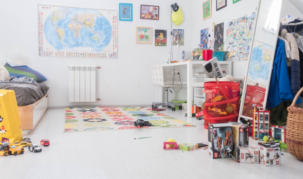 strefy w pokoju dziecka, miejsce do zabawy dla dziecka, pokój pierwszoklasisty